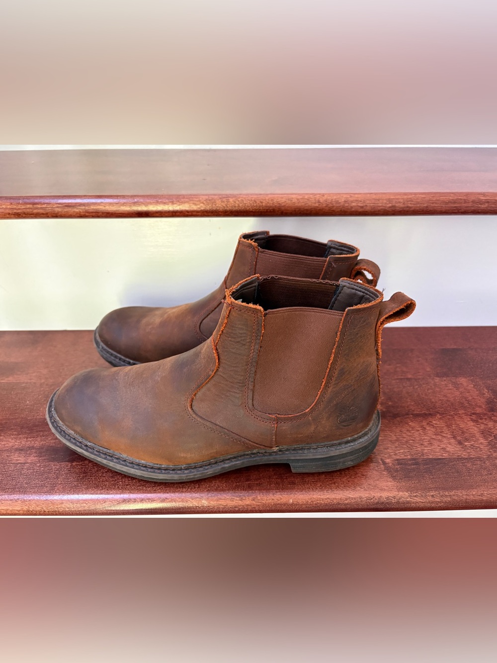 Timberland Brown Leather Chukka Chelsea Boots men’s 10.5